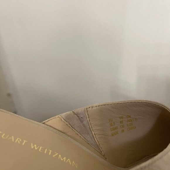 NEW! STUART WEITZMAN Pink Platform Mule Marabella Wedge Slip On Shoes 8 EU 38.5 - Picture 4 of 9